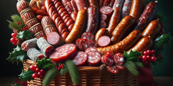 "Los Embutidos: Los Reyes Indiscutibles de las Cestas Navideñas"
